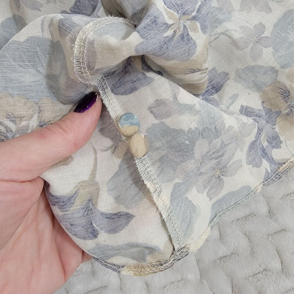 VTG Laura Ashley Great Britain Floral Puff Sleeve Midi Dress Sz 12 Cottagecore - Picture 8 of 16